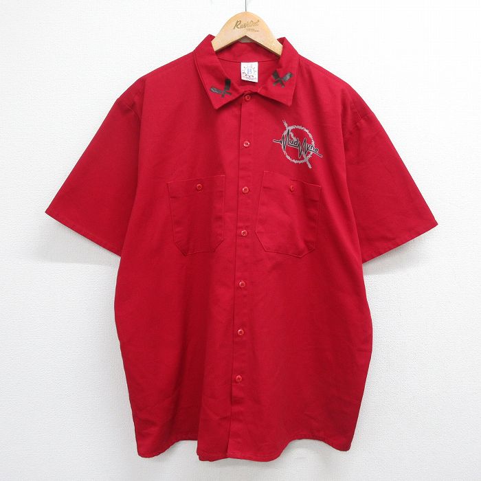 【商品番号】 shrs23074100 【商品名】 XL & starf;古着 半袖 ロック バンド シャツ メンズ 00年代 00s マッドヴェイン コットン USA製 赤【spe】 【メン