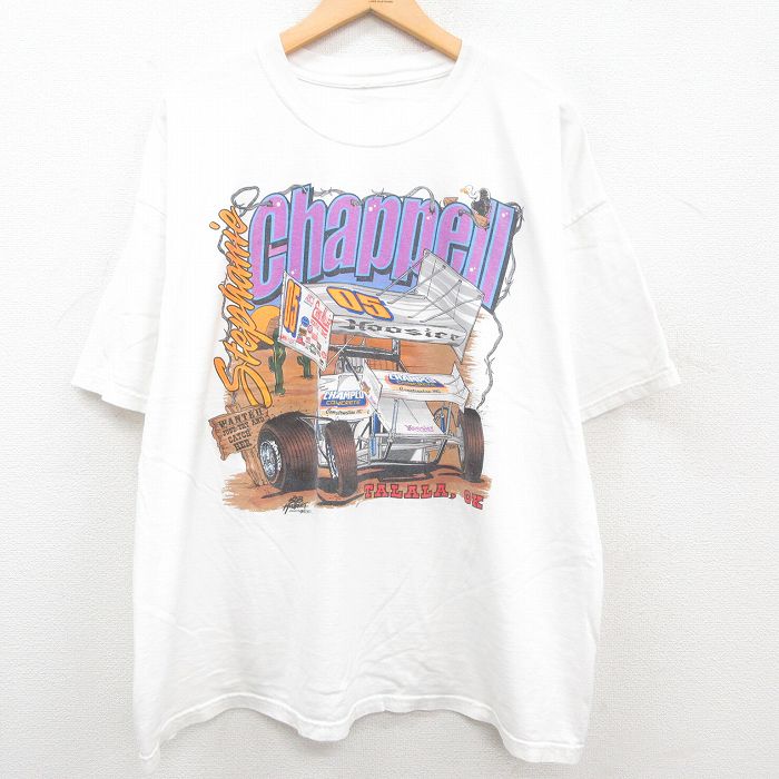 【商品番号】 sksf23060052 【商品名】 XL & starf;古着 半袖 ビンテージ Tシャツ メンズ 00年代 00s レーシングカー Chappell 企業広告 大きいサイズ 