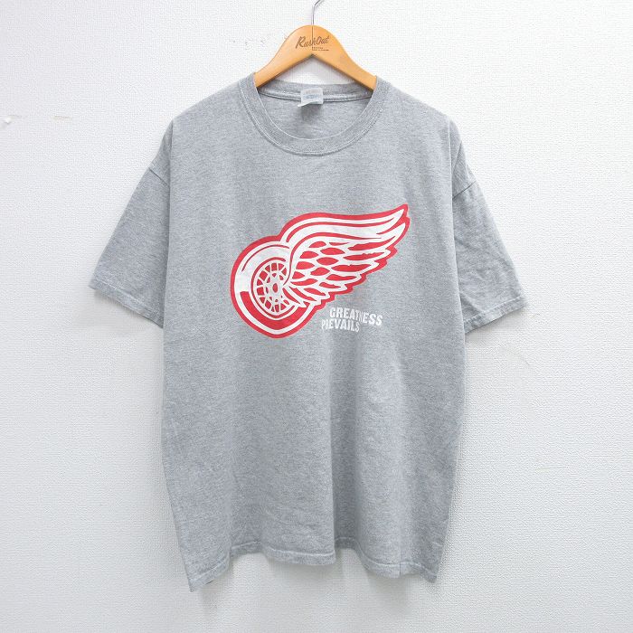 【商品番号】 sksf25063521 【商品名】 XL & starf;古着 半袖 ビンテージ Tシャツ メンズ 00年代 00s NHL デトロイトレッドウィングス ミラーライト ビール 