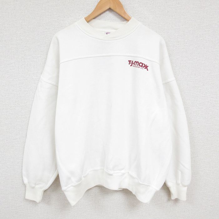 【商品番号】 swr54110440 【商品名】 XL & starf;古着 長袖 スウェット メンズ 00年代 00s 大きいサイズ クルーネック 白 【メンズ参考サイズ】 XL 【表記サイ
