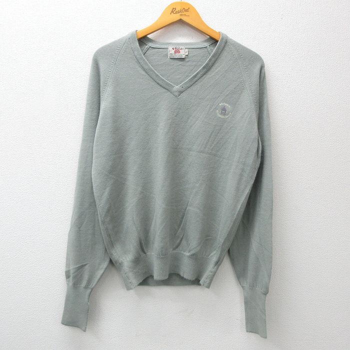 【商品番号】 swtr23083094 【商品名】 M & starf;古着 IZOD 長袖 セーター メンズ 80年代 80s モホンクマウンテンハウス ラグラン アクリル グレー系 【メン