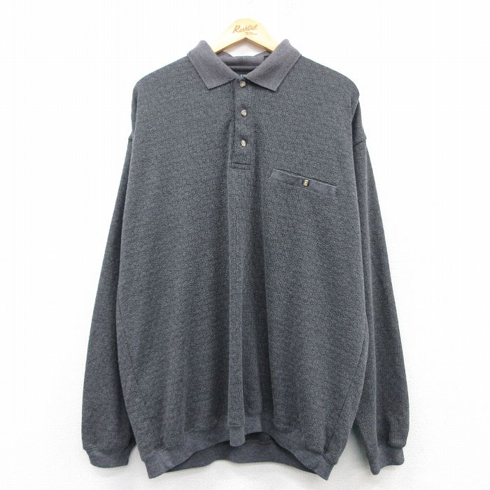 【商品番号】 swtr25022507 【商品名】 XL & starf;古着 長袖 セーター メンズ 襟付き 大きいサイズ グレー 霜降り 【メンズ参考サイズ】 XL 【表記サイズ】 XLT