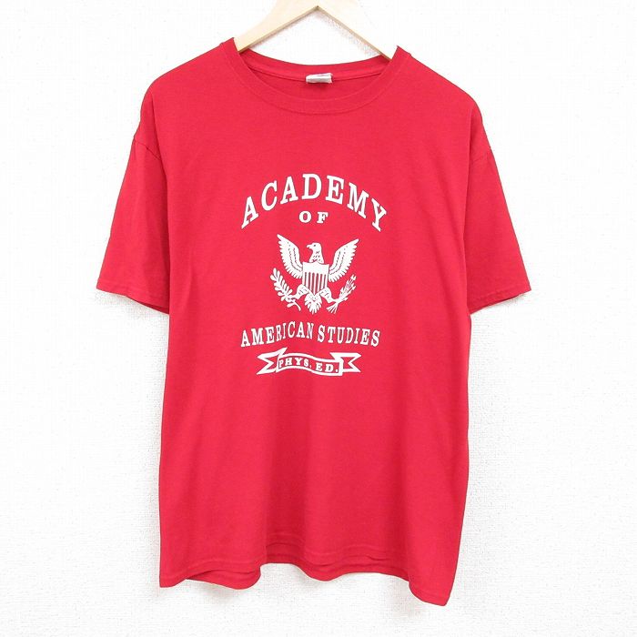 【商品番号】 ts54020614 【商品名】 XL & starf;古着 ジャージーズ 半袖 Tシャツ メンズ アカデミー 大きいサイズ クルーネック 赤 【メンズ参考サイズ】 XL 【表記