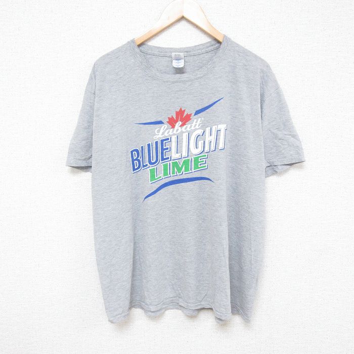 【商品番号】 ts54070473 【商品名】 XL & starf;古着 半袖 Tシャツ メンズ ブルーライト 大きいサイズ クルーネック グレー 霜降り 【メンズ参考サイズ】 XL 【表記