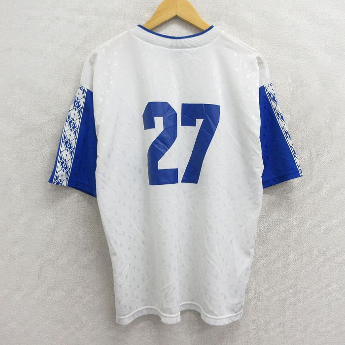 【商品番号】 tsb23064359 【商品名】 XL & starf;古着 半袖 ビンテージ Tシャツ メンズ 90年代 90s Lotto サッカー 27 クルーネック USA製 白他 【