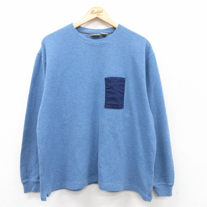 【商品番号】 tsb25041640 【商品名】 XL & starf;古着 エルエルビーン 長袖 ビンテージ Tシャツ メンズ 00年代 00s 無地 胸ポケット付き 大きいサイズ コットン
