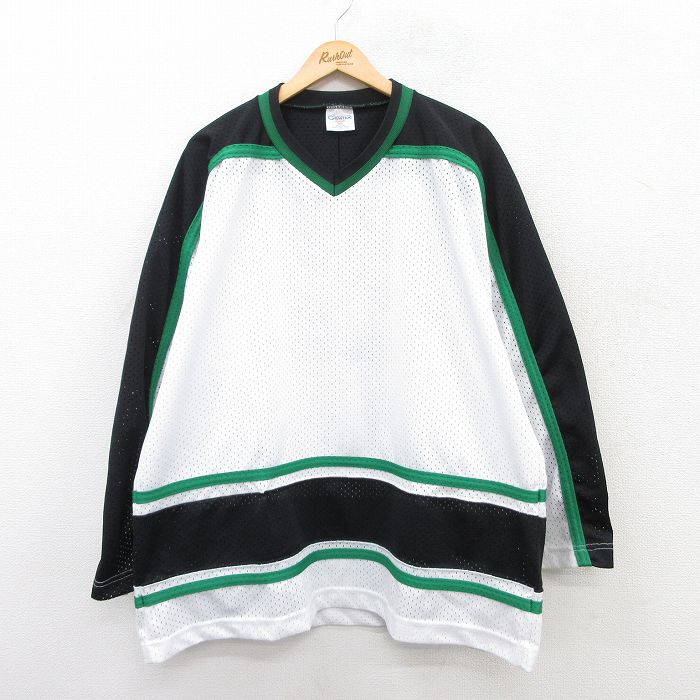 【商品番号】 tsb25053856 【商品名】 XL & starf;古着 長袖 ビンテージ フットボール Tシャツ メンズ 90年代 90s 22 メッシュ地 大きいサイズ Vネック US