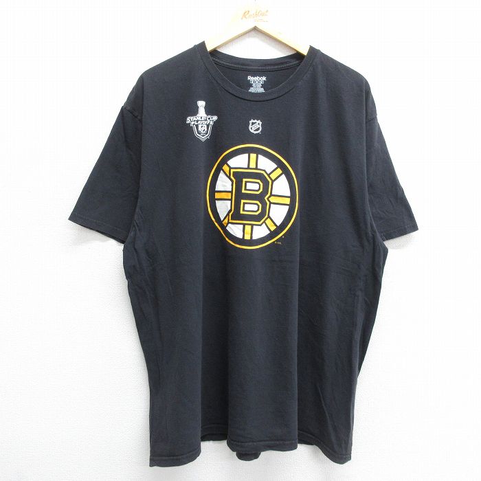 古着 リーボック REEBOK 半袖 ブランド Tシャツ メンズ NHL ボストンブルーインズ ズデノチャラ 33 大きいサイズ コットン ク 中古 古着