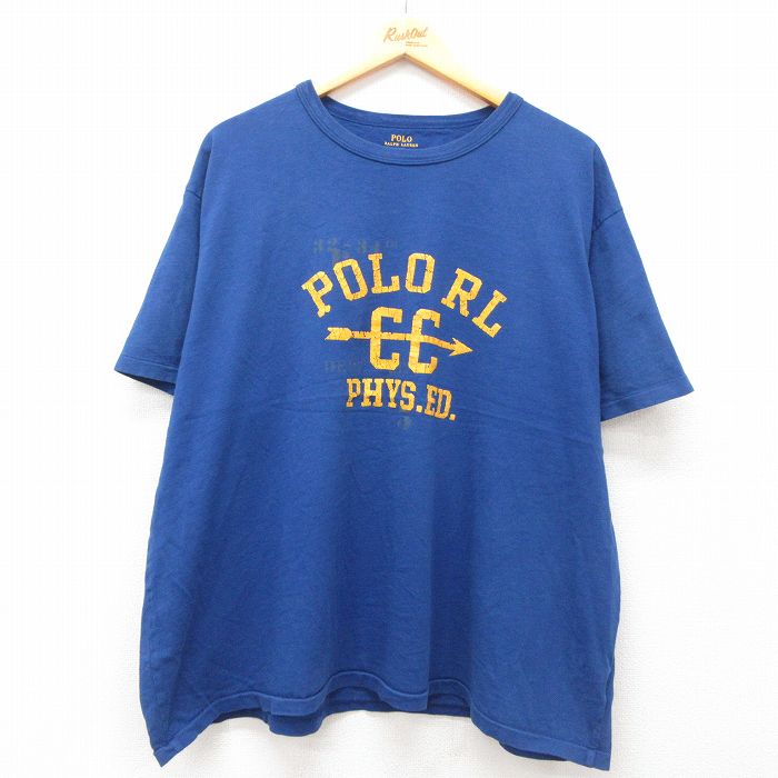 【商品番号】 tsbd25061514 【商品名】 XL & starf;古着 ラルフローレン 半袖 ブランド Tシャツ メンズ ビッグロゴ ワンポイントロゴ 大きいサイズ コットン クルーネ