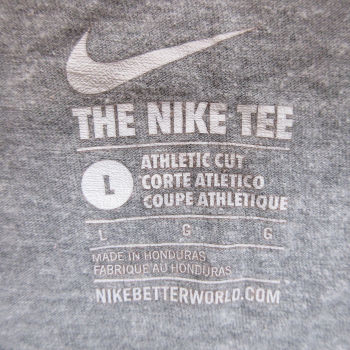 古着通販 L☆古着 ナイキ NIKE 半袖 ブランド Tシャツ メンズ NFL ミネソタバイキングス クルーネック グレー 霜降り アメフト  スーパーボウル