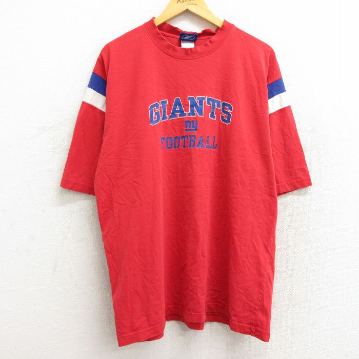 古着 リーボック REEBOK 半袖 ビンテージ Tシャツ メンズ 00年代 00s NFL ニューヨークジャイアンツ 大きいサイズ コットン ク 中古 古着