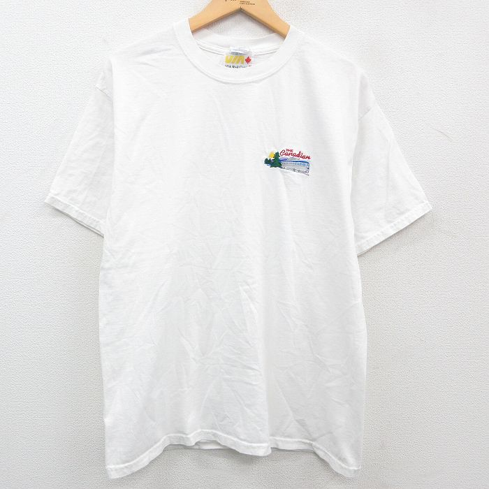 古着 半袖 ビンテージ Tシャツ メンズ 00年代 00s THE Canadian コットン クルーネック 白 ホワイト XLサイズ 中古 中古 古着