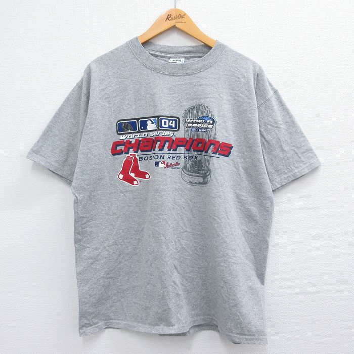 【商品番号】 tsv23060534 【商品名】 XL & starf;古着 リー Lee 半袖 ビンテージ Tシャツ メンズ 00年代 00s MLB ボストンレッドソックス ワールドシリー