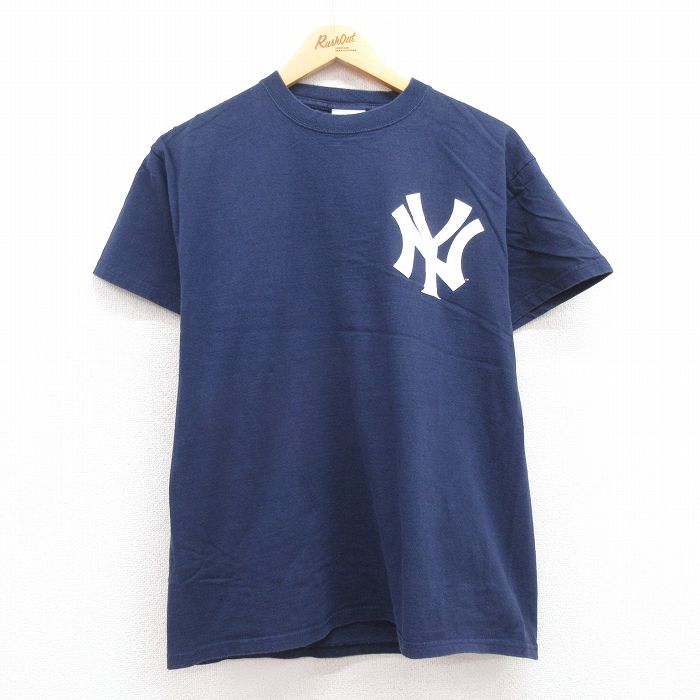 古着 マジェスティック 半袖 ビンテージ Tシャツ メンズ 00年代 00s MLB ニューヨークヤンキース ニックスウィッシャー 33 コ 中古 古着