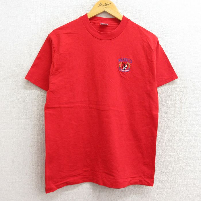【商品番号】 tsv23060948 【商品名】 M & starf;古着 半袖 ビンテージ Tシャツ メンズ 90年代 90s NASSCO コットン クルーネック USA製 赤 【メンズ参