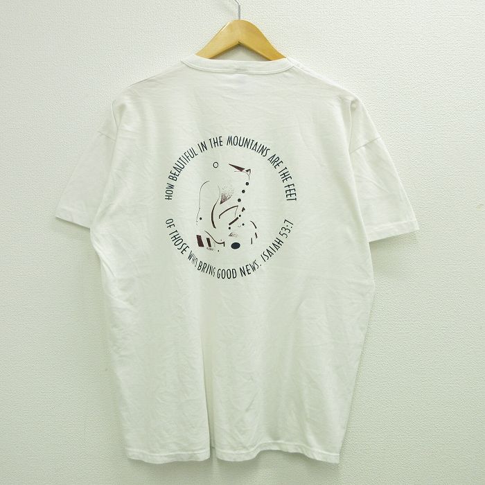 古着 ラッセル 半袖 ビンテージ Tシャツ メンズ 90年代 90s ルーテル教会 オハイオ 大きいサイズ クルーネック USA製 白 ホワ 中古 古着