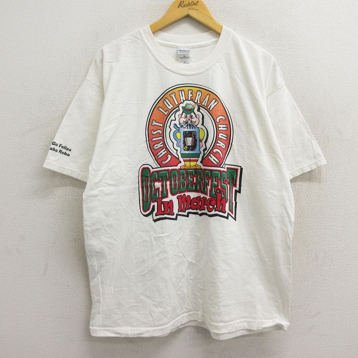 【商品番号】 tsv23063467 【商品名】 XL & starf;古着 半袖 ビンテージ Tシャツ メンズ 00年代 00s オクトーバーフェスト 企業広告 大きいサイズ コットン クル