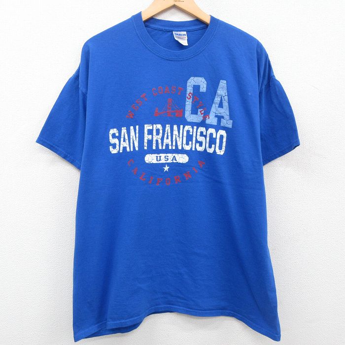 【商品番号】 tsv23065241 【商品名】 XL & starf;古着 半袖 ビンテージ Tシャツ メンズ 00年代 00s サンフランシスコ カリフォルニア 大きいサイズ コットン ク