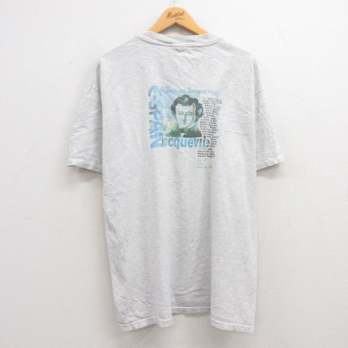 古着 ヘインズ Hanes 半袖 ビンテージ Tシャツ メンズ 90年代 90s アレクシドトクヴィル C-SPAN 大きいサイズ クルーネック US 中古 古着