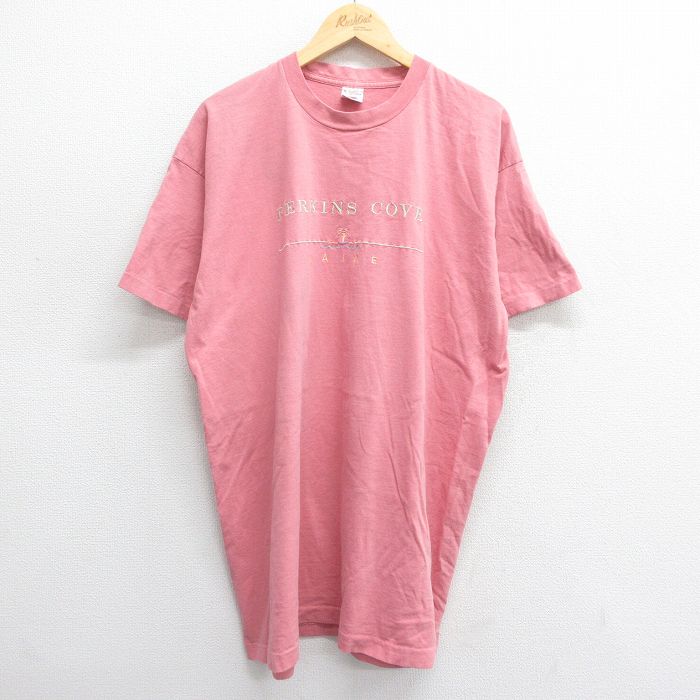 【商品番号】 tsv23072919 【商品名】 XL & starf;古着 フルーツオブザルーム 半袖 ビンテージ Tシャツ メンズ 90年代 90s PERKINS COVE メイン 灯台