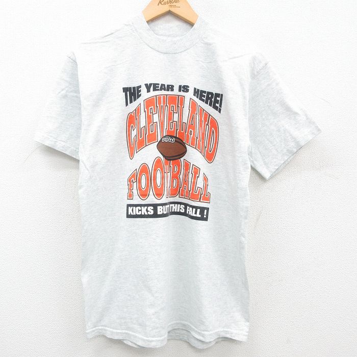 【商品番号】 tsv23080245 【商品名】 M & starf;古着 フルーツオブザルーム 半袖 ビンテージ Tシャツ メンズ 00年代 00s クリーブランド フットボール クルーネッ