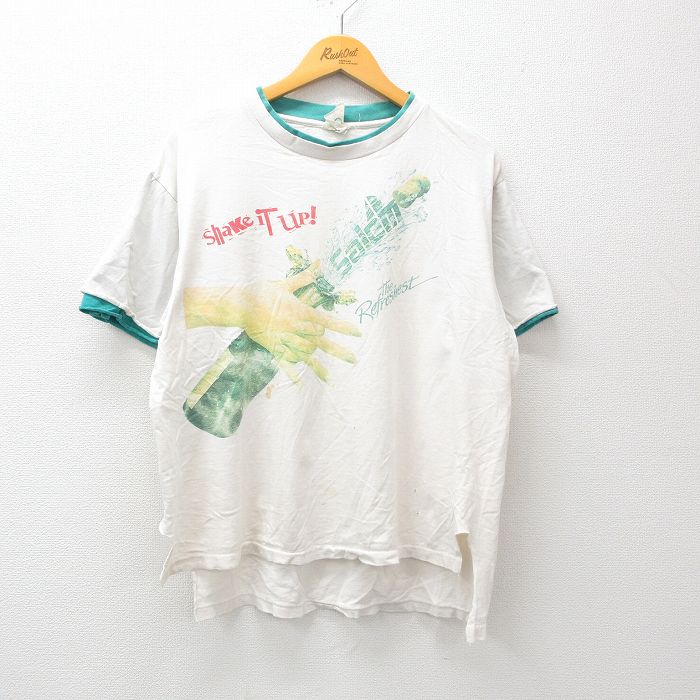 古着 半袖 ビンテージ Tシャツ メンズ 80年代 80s Salem コットン クルーネック 白他 ホワイト XLサイズ 中古 中古 古着