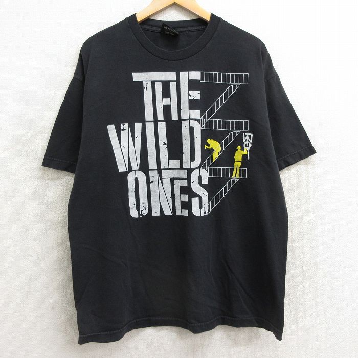 古着 半袖 ビンテージ Tシャツ メンズ 90年代 90s THE WILD ONES 大きいサイズ クルーネック USA製 黒 ブラック spe XLサイズ 中古 古着