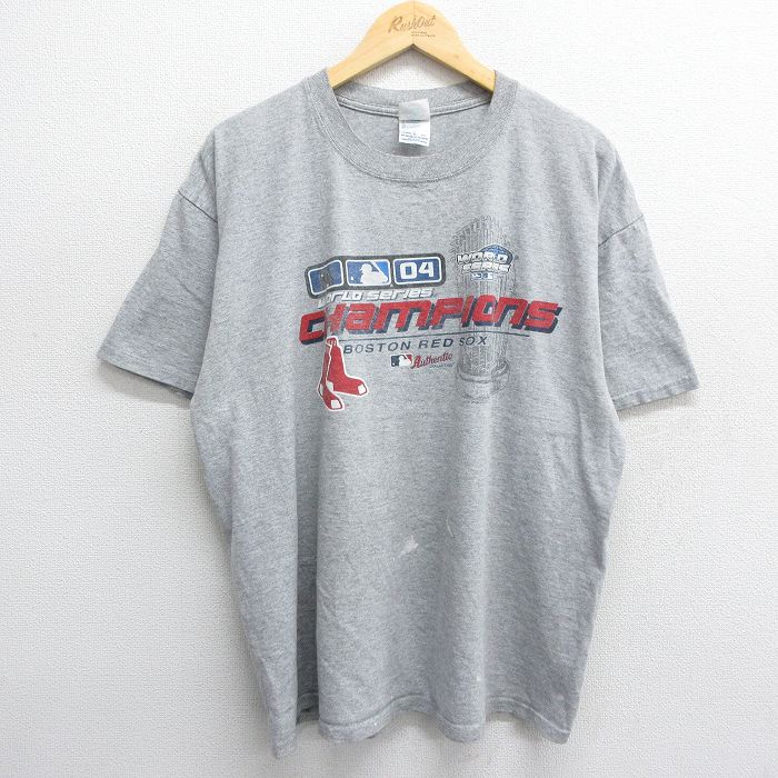 【商品番号】 tsv24041362 【商品名】 XL & starf;古着 半袖 ビンテージ Tシャツ メンズ 00年代 00s MLB ボストンレッドソックス ワールドシリーズ 大きいサイ