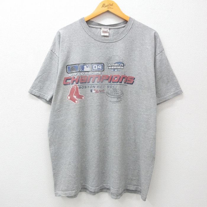 【商品番号】 tsv24072482 【商品名】 XL & starf;古着 半袖 ビンテージ Tシャツ メンズ 00年代 00s MLB ボストンレッドソックス ワールドシリーズ 大きいサイ