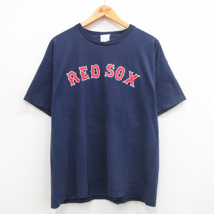 【商品番号】 tsv24072628 【商品名】 XL & starf;古着 半袖 ビンテージ Tシャツ メンズ 00年代 00s MLB ボストンレッドソックス マイクローウェル 25 クル