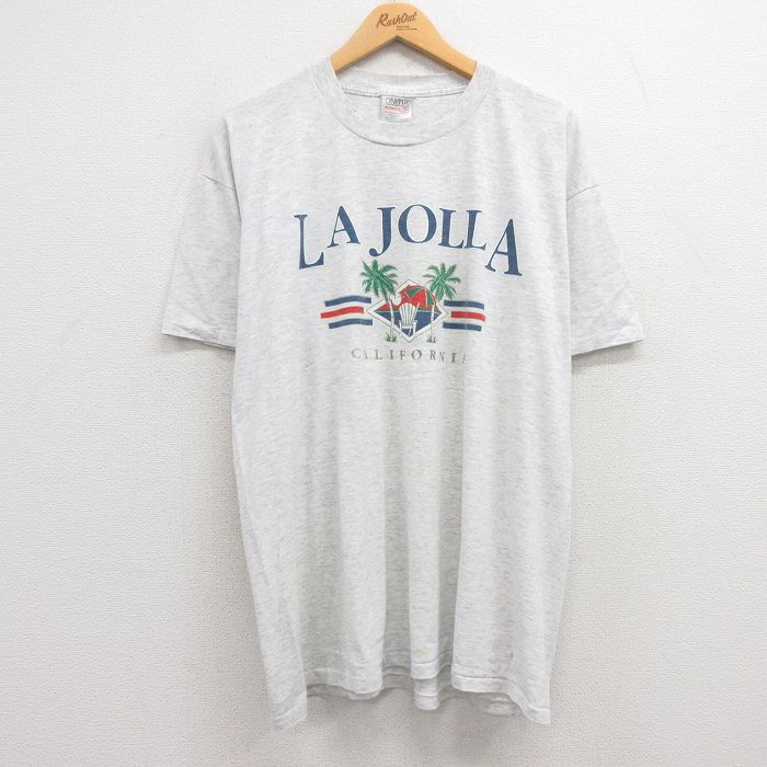 【商品番号】 tsv24072883 【商品名】 XL & starf;古着 オニータ ONEITA 半袖 ビンテージ Tシャツ メンズ 90年代 90s LAJOLLA ヤシの木 カリフォル