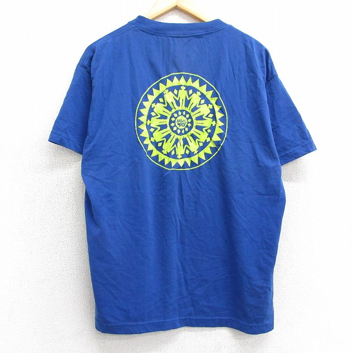 【商品番号】 tsv25031082 【商品名】 XL & starf;古着 半袖 ビンテージ Tシャツ メンズ 00年代 00s コスタリカ モンテズーマ クルーネック 青 【メンズ参考サイ