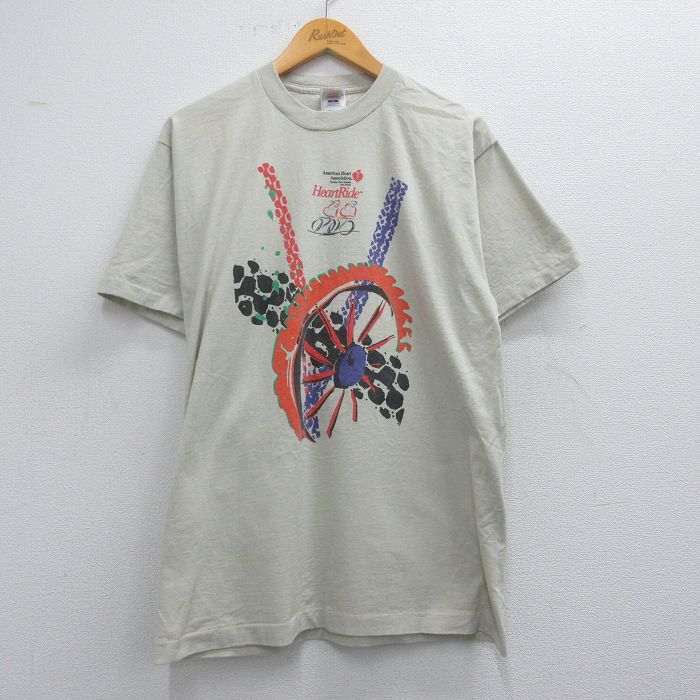 【商品番号】 tsv25032917 【商品名】 L & starf;古着 フルーツオブザルーム 半袖 ビンテージ Tシャツ メンズ 90年代 90s タイヤ 企業広告 コットン クルーネック
