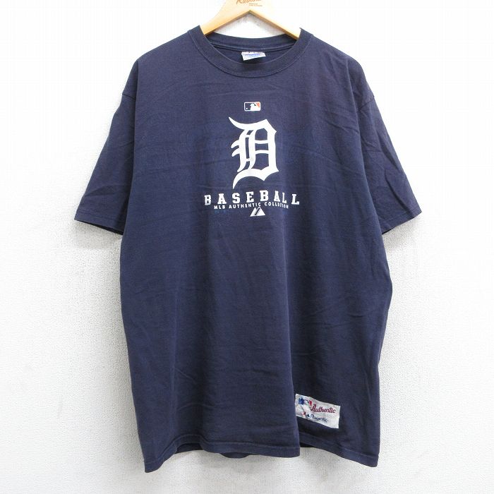 【商品番号】 tsv25040696 【商品名】 XL & starf;古着 マジェスティック 半袖 ビンテージ Tシャツ メンズ 00年代 00s MLB デトロイトタイガース 大きいサイズ