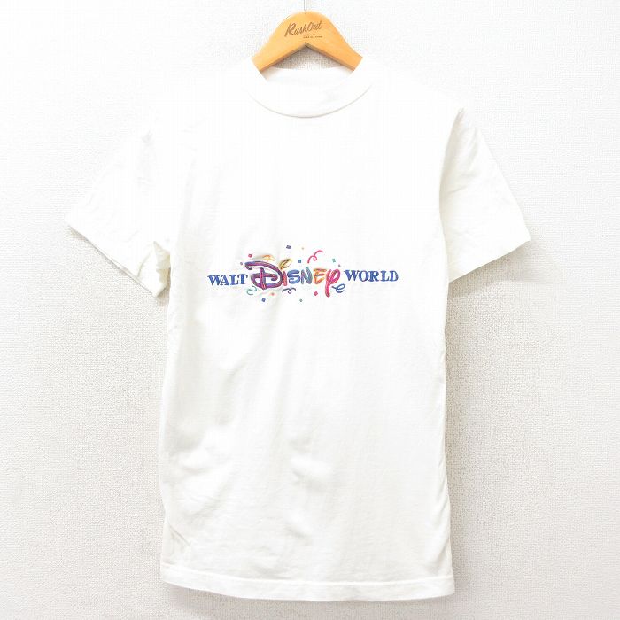 【商品番号】 tsv25043095 【商品名】 S & starf;古着 半袖 ビンテージ Tシャツ メンズ 90年代 90s ディズニー 刺繍 コットン クルーネック 白 【メンズ参考サイ