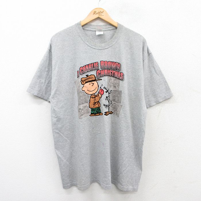 【商品番号】 tsv25043794 【商品名】 XL & starf;古着 半袖 ビンテージ Tシャツ メンズ 00年代 00s ピーナッツ スヌーピー チャーリーブラウン コットン クルー
