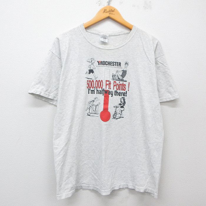 【商品番号】 tsv25044477 【商品名】 L & starf;古着 半袖 ビンテージ Tシャツ メンズ 00年代 00s トレーニング クルーネック 薄グレー 霜降り 【メンズ参考サイ