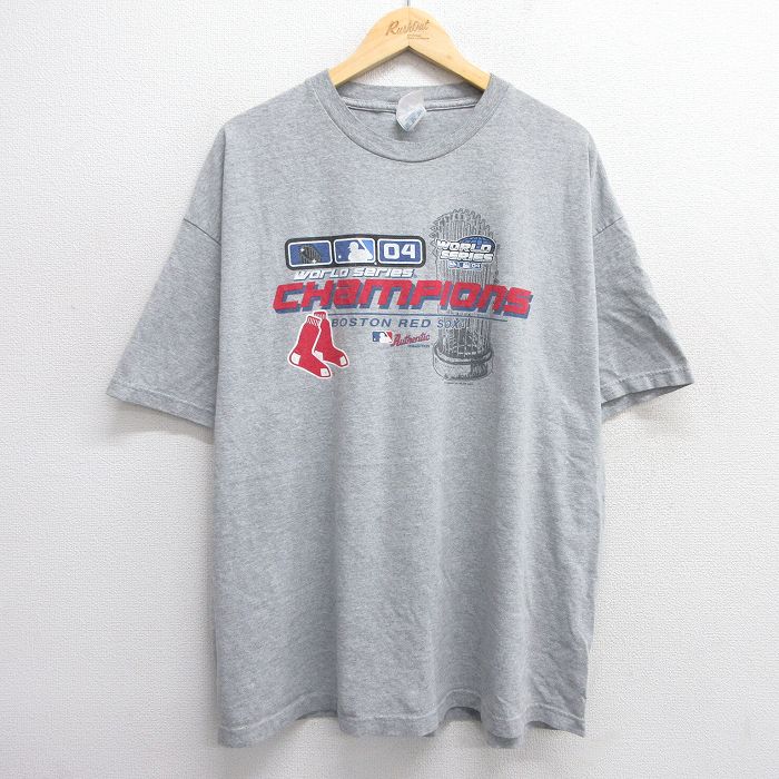 【商品番号】 tsv25051871 【商品名】 XL & starf;古着 半袖 ビンテージ Tシャツ メンズ 00年代 00s MLB ボストンレッドソックス 大きいサイズ クルーネック 