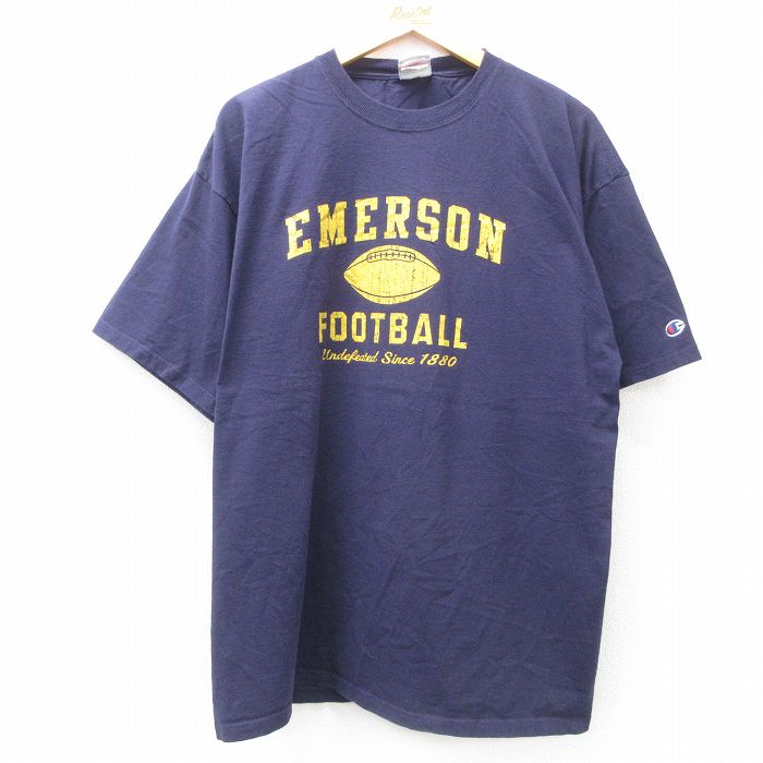 【商品番号】 tsv25062330 【商品名】 XL & starf;古着 チャンピオン champion 半袖 ビンテージ Tシャツ メンズ 00年代 00s EMERSON フットボール