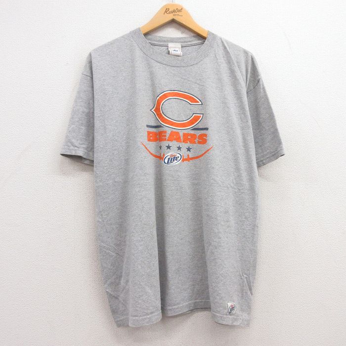【商品番号】 tsv25063109 【商品名】 XL & starf;古着 半袖 ビンテージ Tシャツ メンズ 00年代 00s NFL シカゴベアーズ ミラーライト ビール クルーネック 