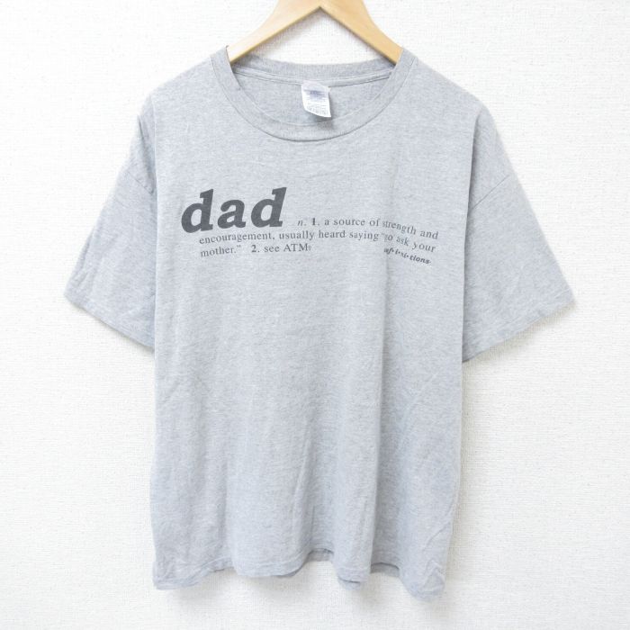 【商品番号】 tsv55050623 【商品名】 XL & starf;古着 半袖 ビンテージ Tシャツ メンズ 00年代 00s メッセージ クルーネック グレー 霜降り 【メンズ参考サイズ